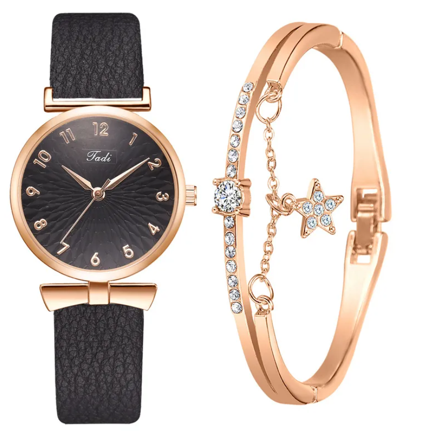 Elegant Women's Watch and Bracelet Set
