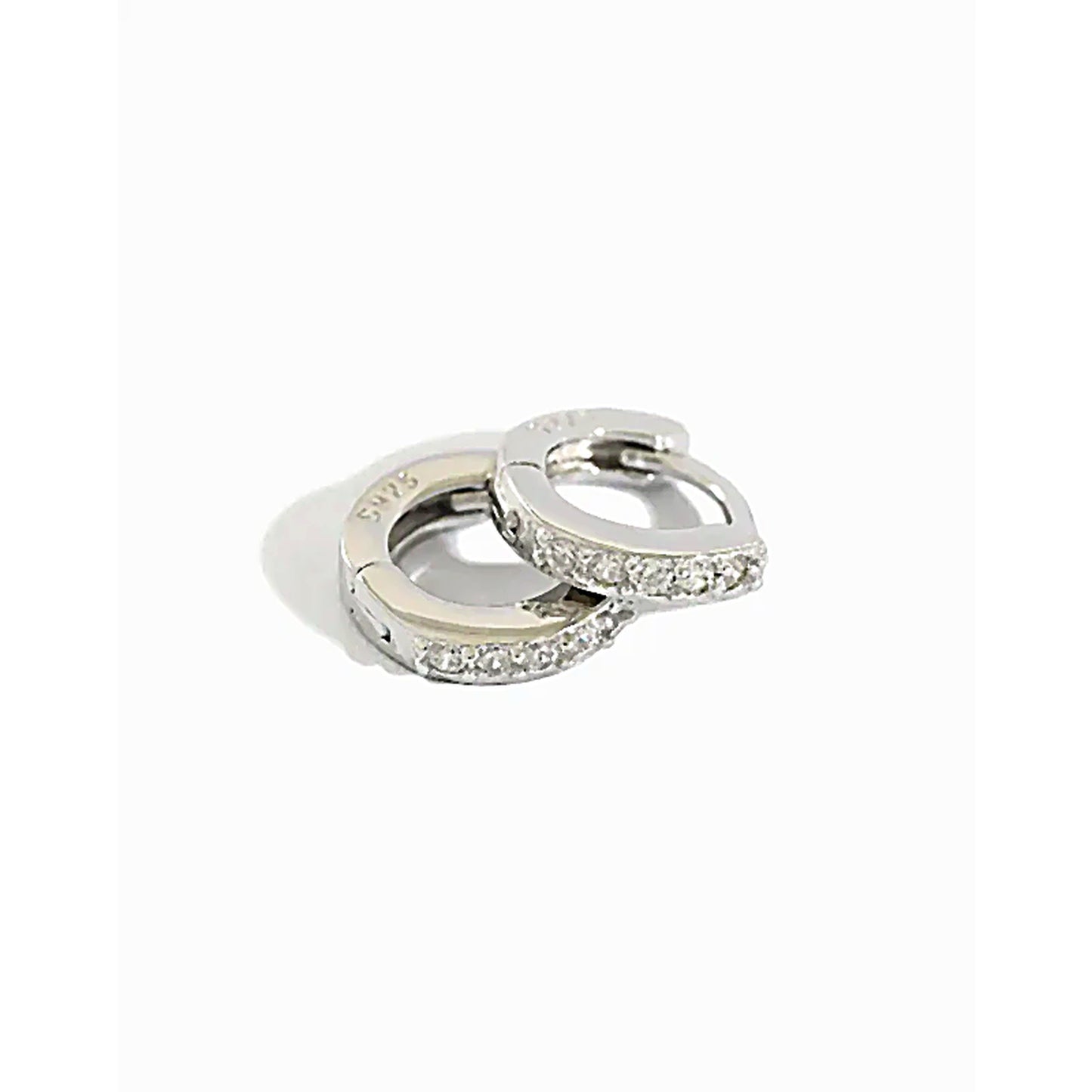 S925 Sterling Silver Micro Pave CZ Mini Stud Earrings