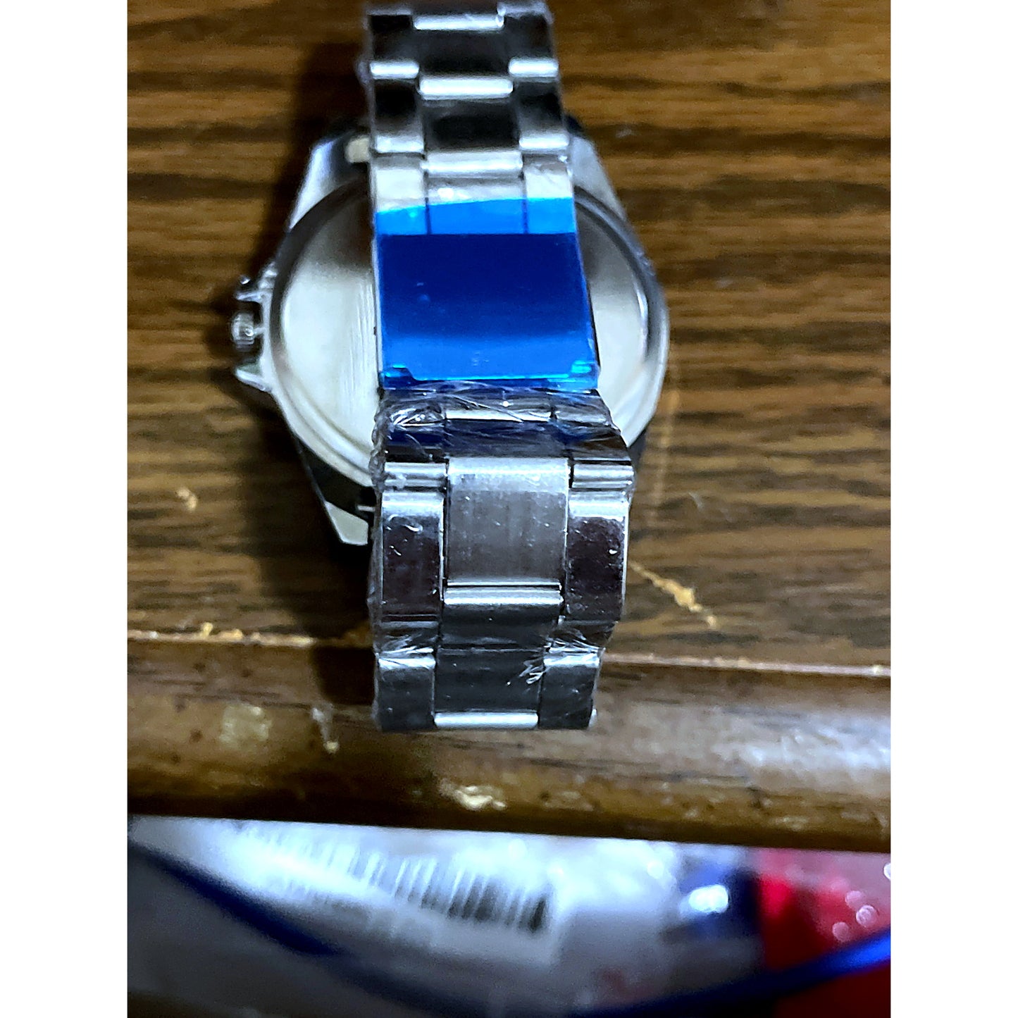 Geneva Blue Dial Quartz Watch Stainless Steel Band Men’s Fashion Wristwatch