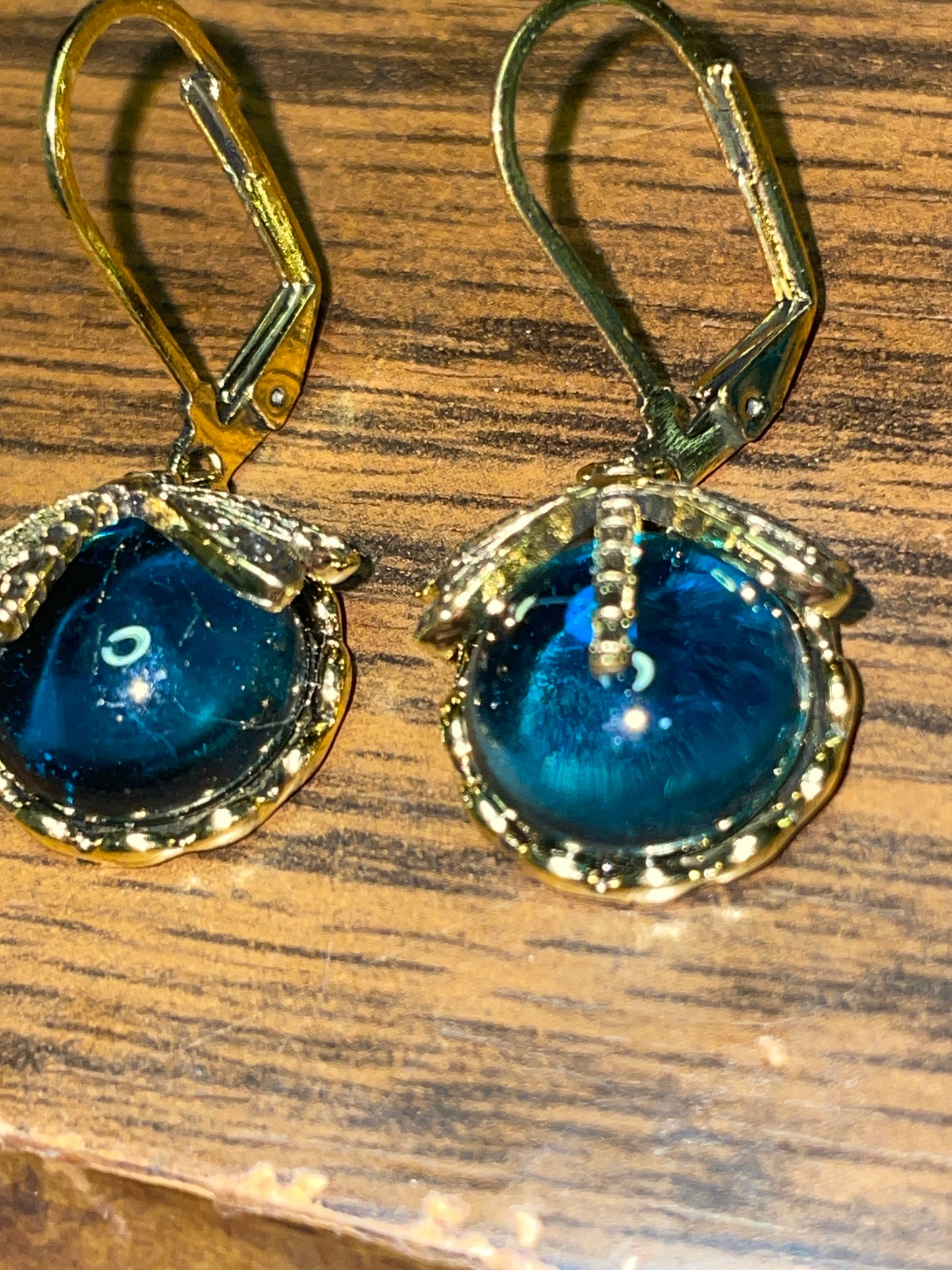 Retro Dragonfly Drop Earrings with Moonstone Inlay - Green, or Blue